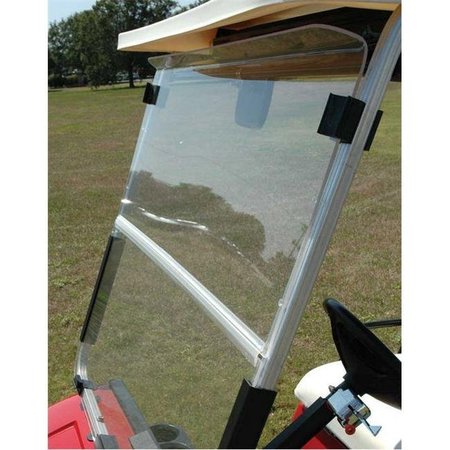 STENTEN GOLD CART ACCESSORIES Stenten Golf Cart Accessories WS28801 Folding Hinged Windshield Cc Ds 99 and Older Hi-Imp Fd Clear 13381 WS28801